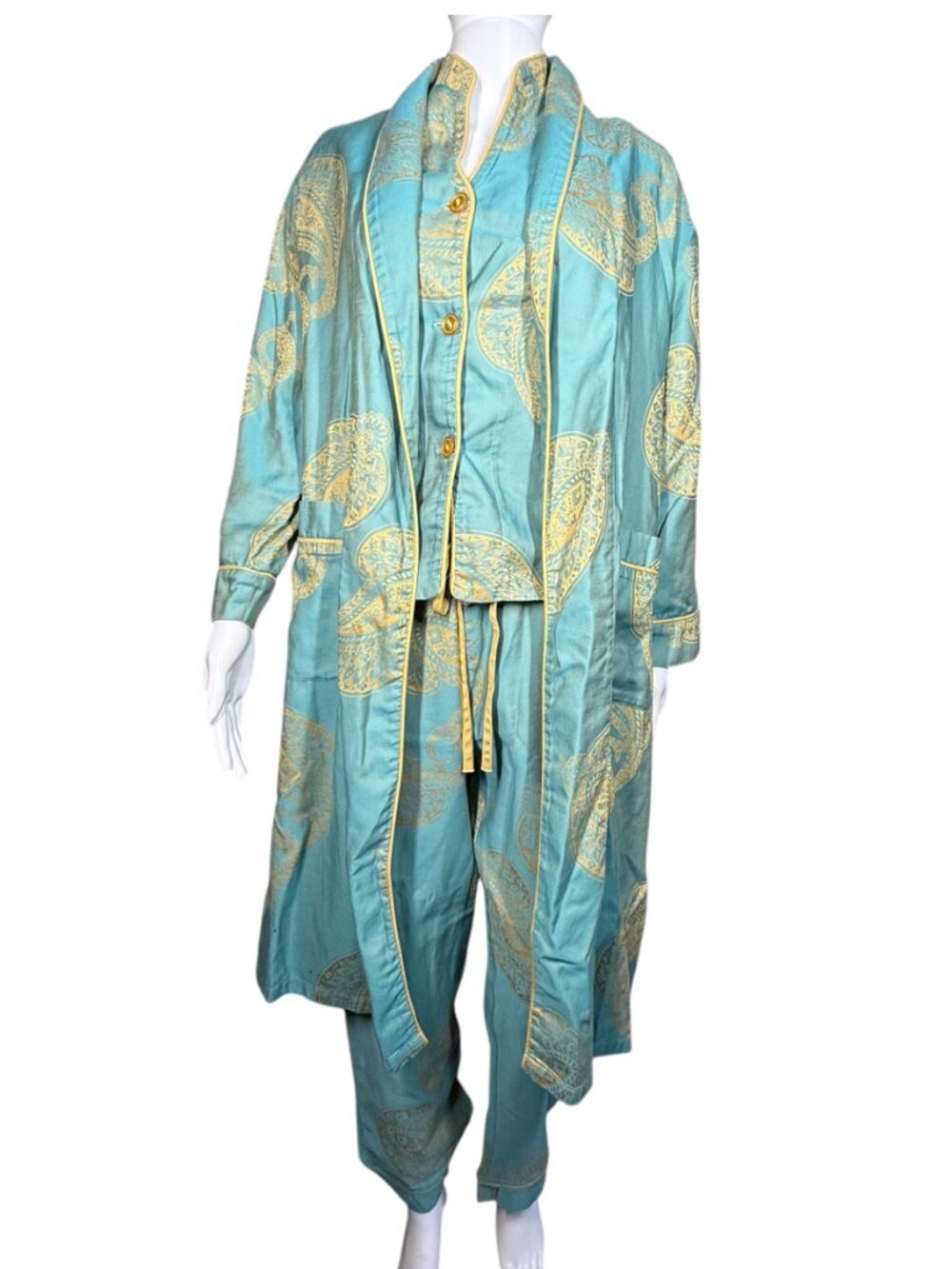 BedHead y2k Vintage Kimono Inspired Robe + Two Piece Pajama Set Small / Medium - Picture 13 of 15